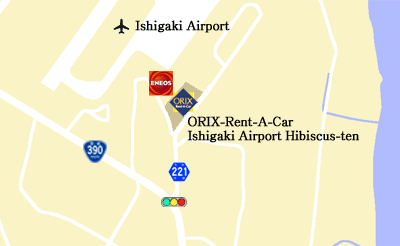 guide map of Ishigaki Airport Hibiscus